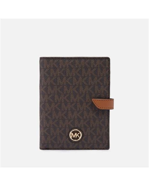 michael kors passport wallet brown.